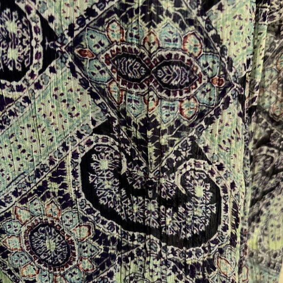 SUNDANCE Victorian charm Embroidered Long Slv Blouse Sz S Boho Lined Crinkle - Picture 6 of 10